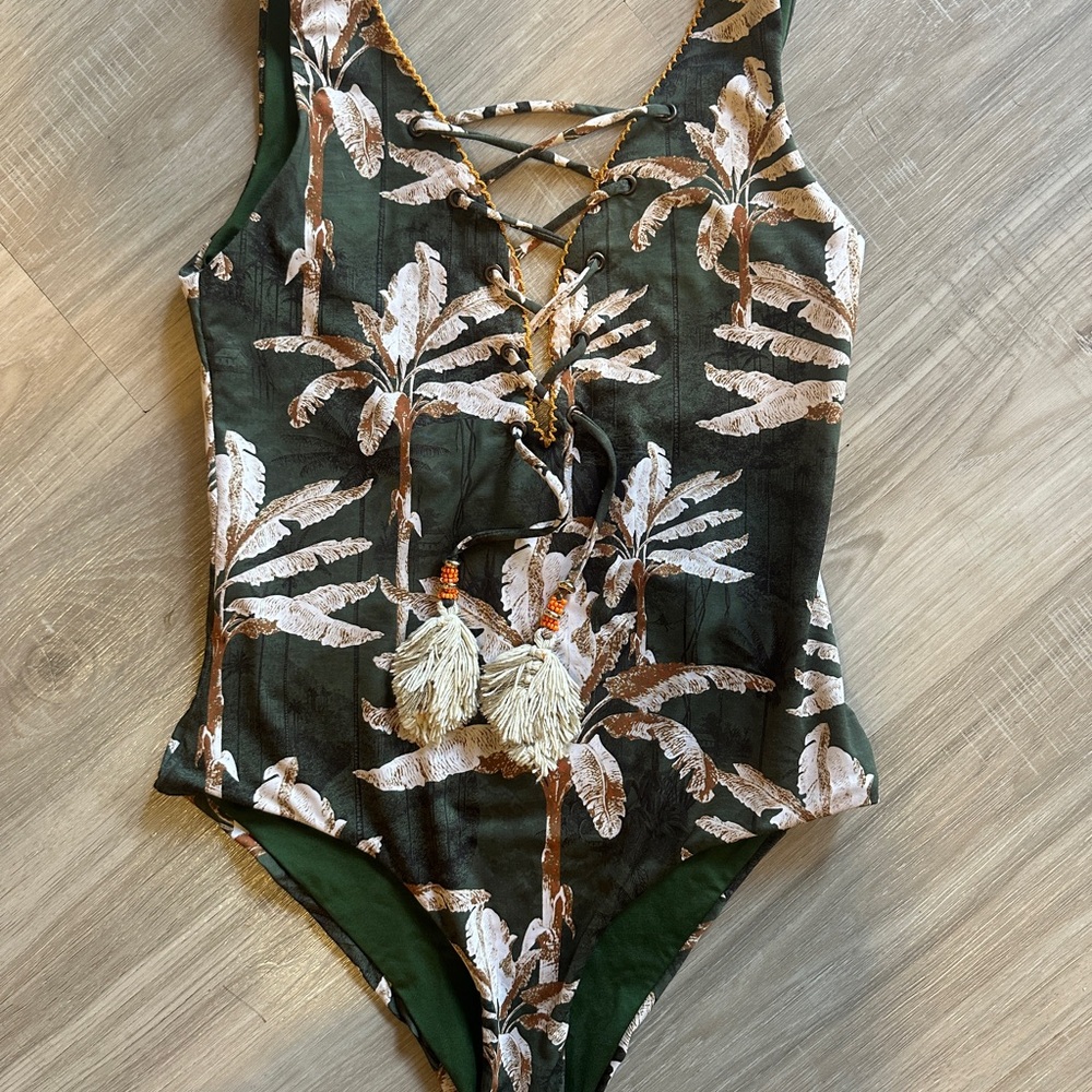 Tropical Green One Piece Swimsuit